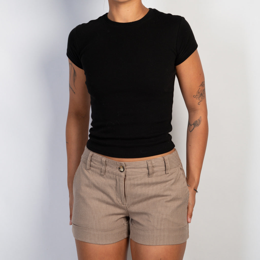 STRIPE COTTON SHORTS