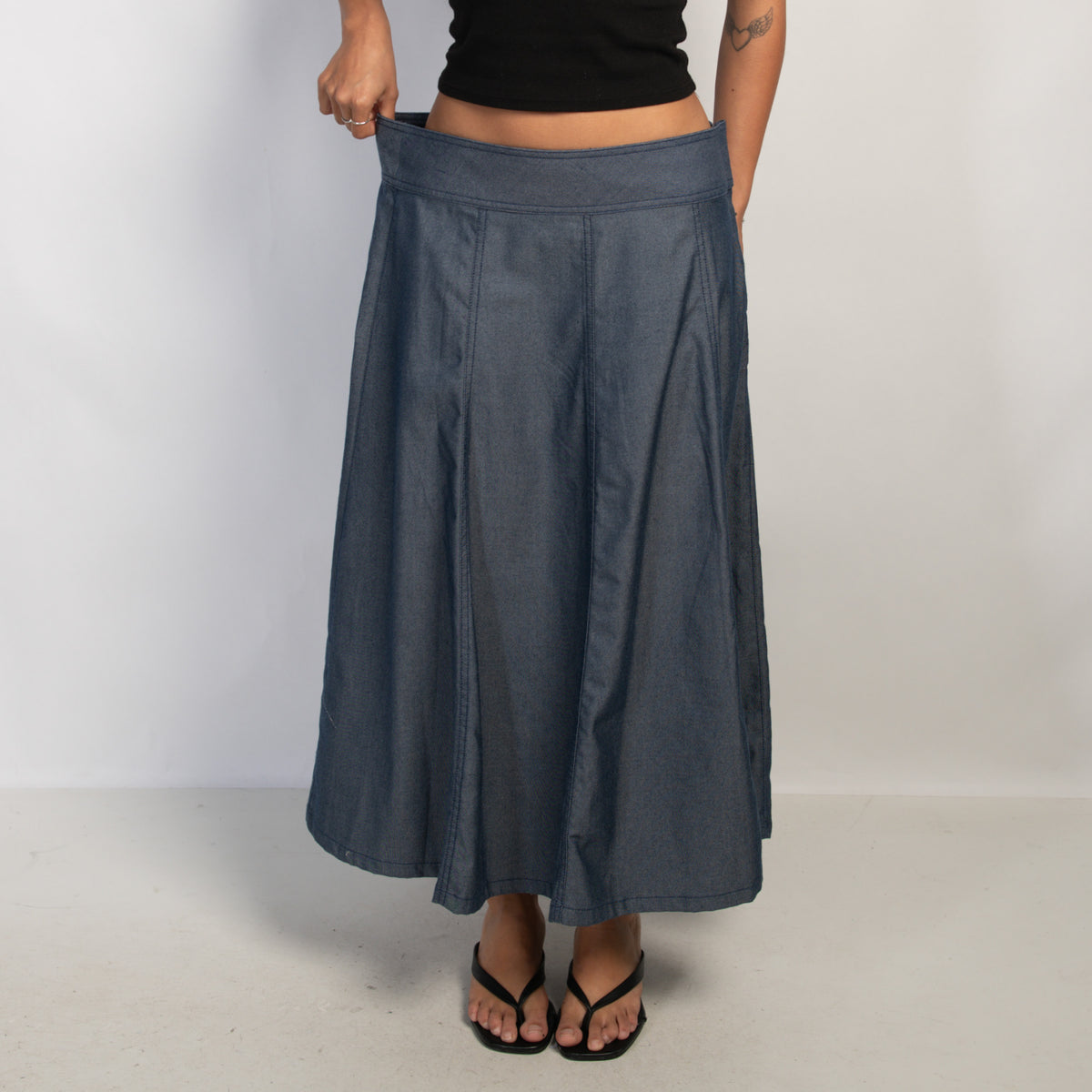 NAVY COTTON SKIRT