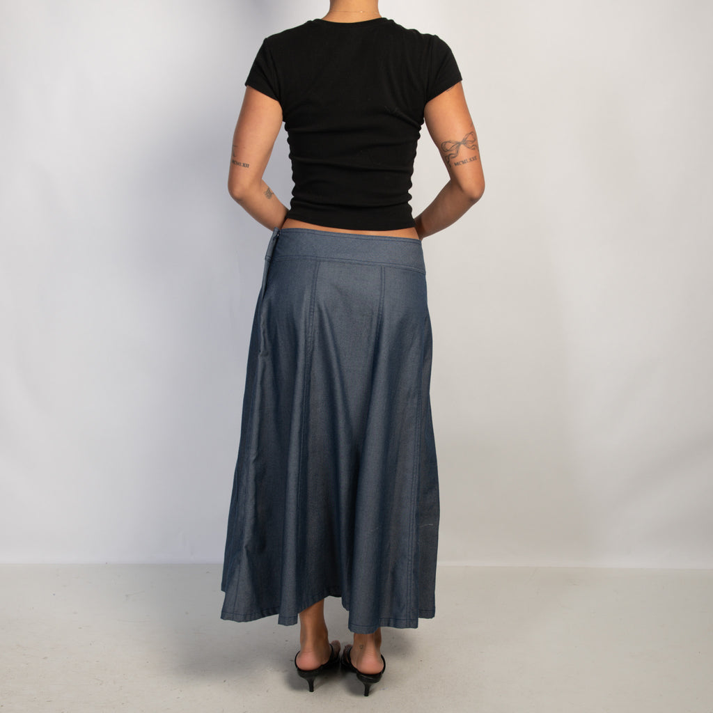 NAVY COTTON SKIRT