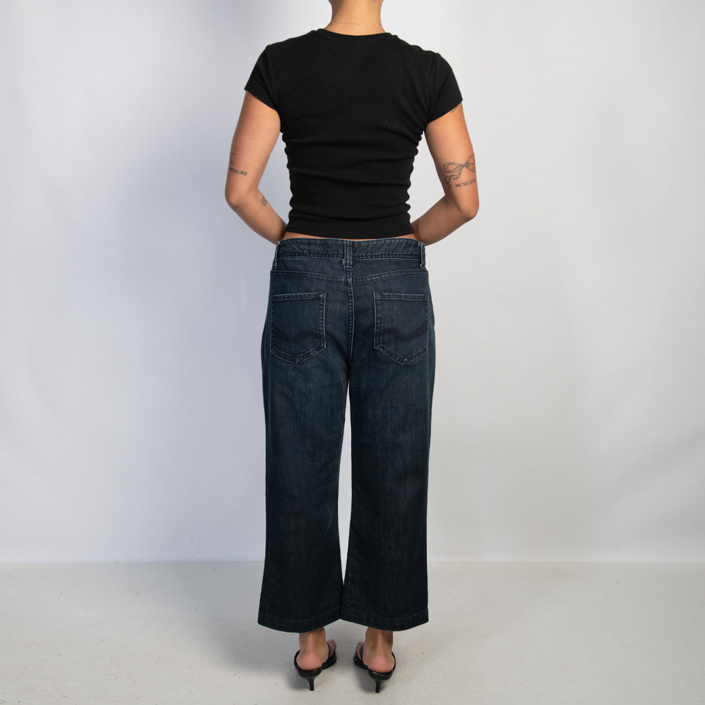 DARK DENIM CROP JEANS