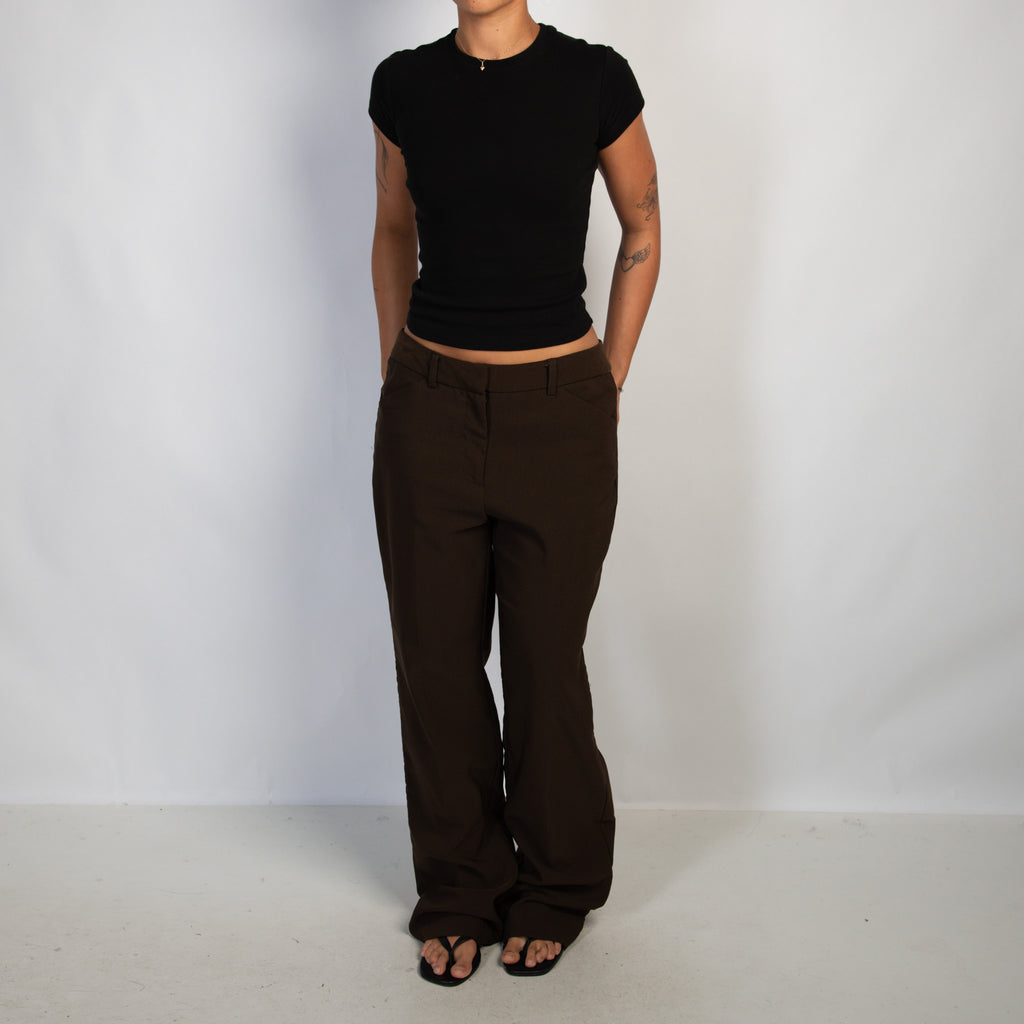 BROWN WIDE LEG PANTS