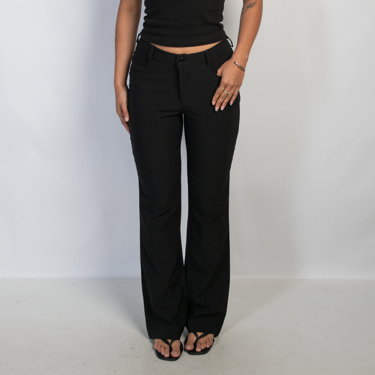 BLACK BOOTCUT PANTS