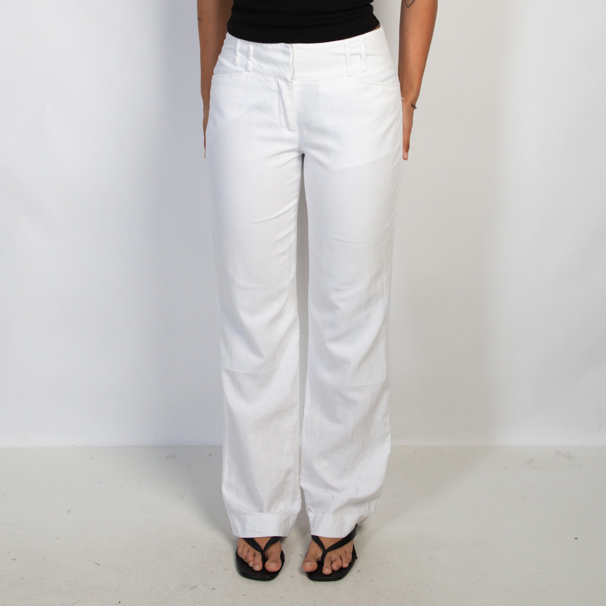 WHITE LINEN PANTS