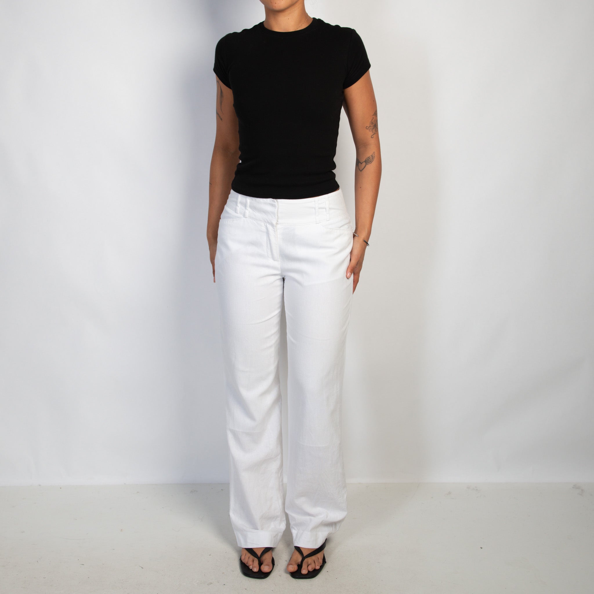 WHITE LINEN PANTS