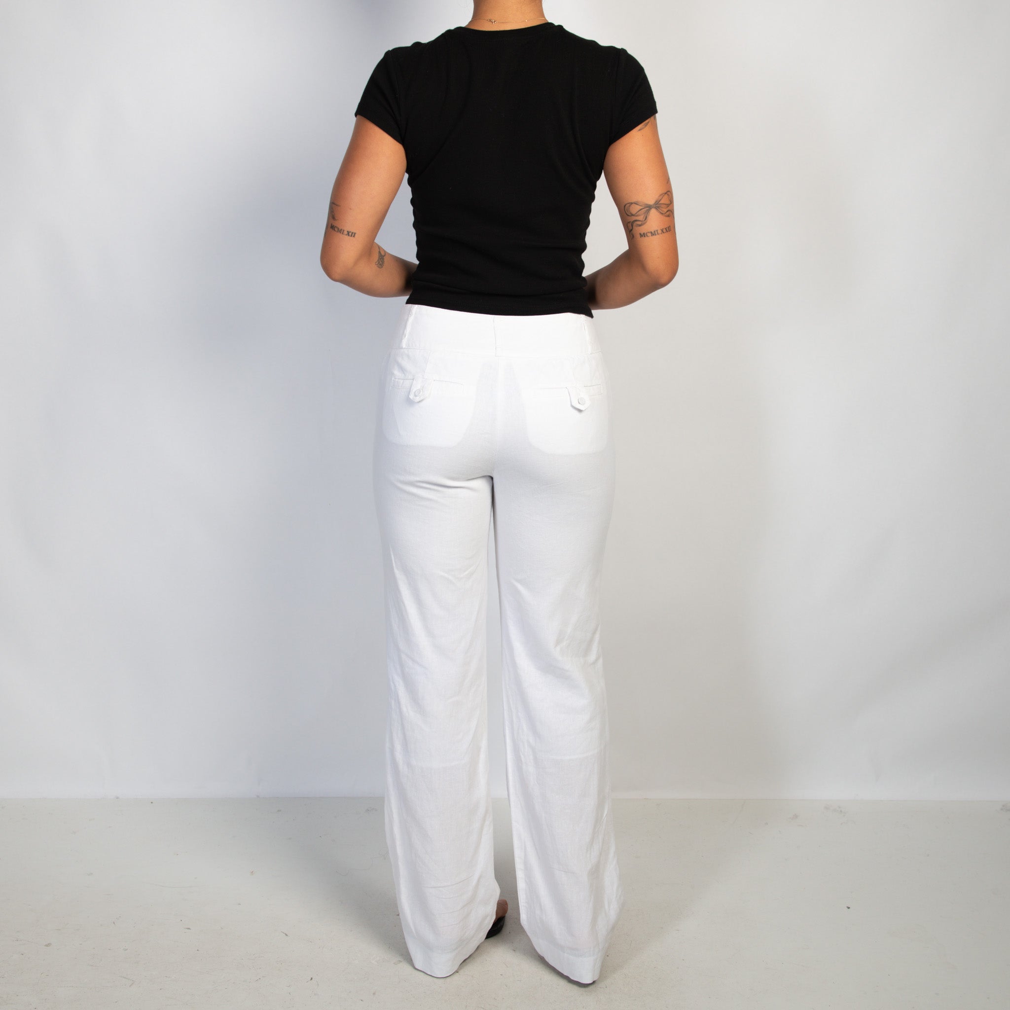 WHITE LINEN PANTS