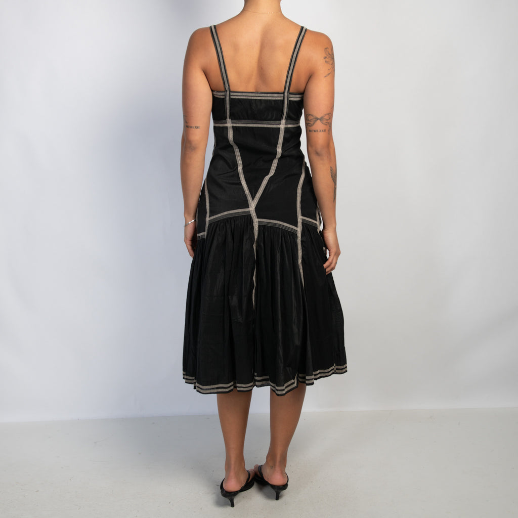 CONTRAST STITCH DRESS