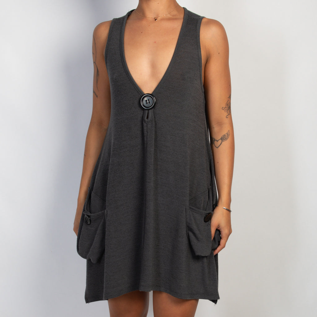 CHARCOAL TUNIC DRESS