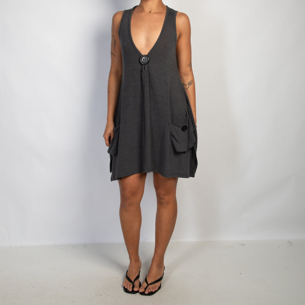 CHARCOAL TUNIC DRESS