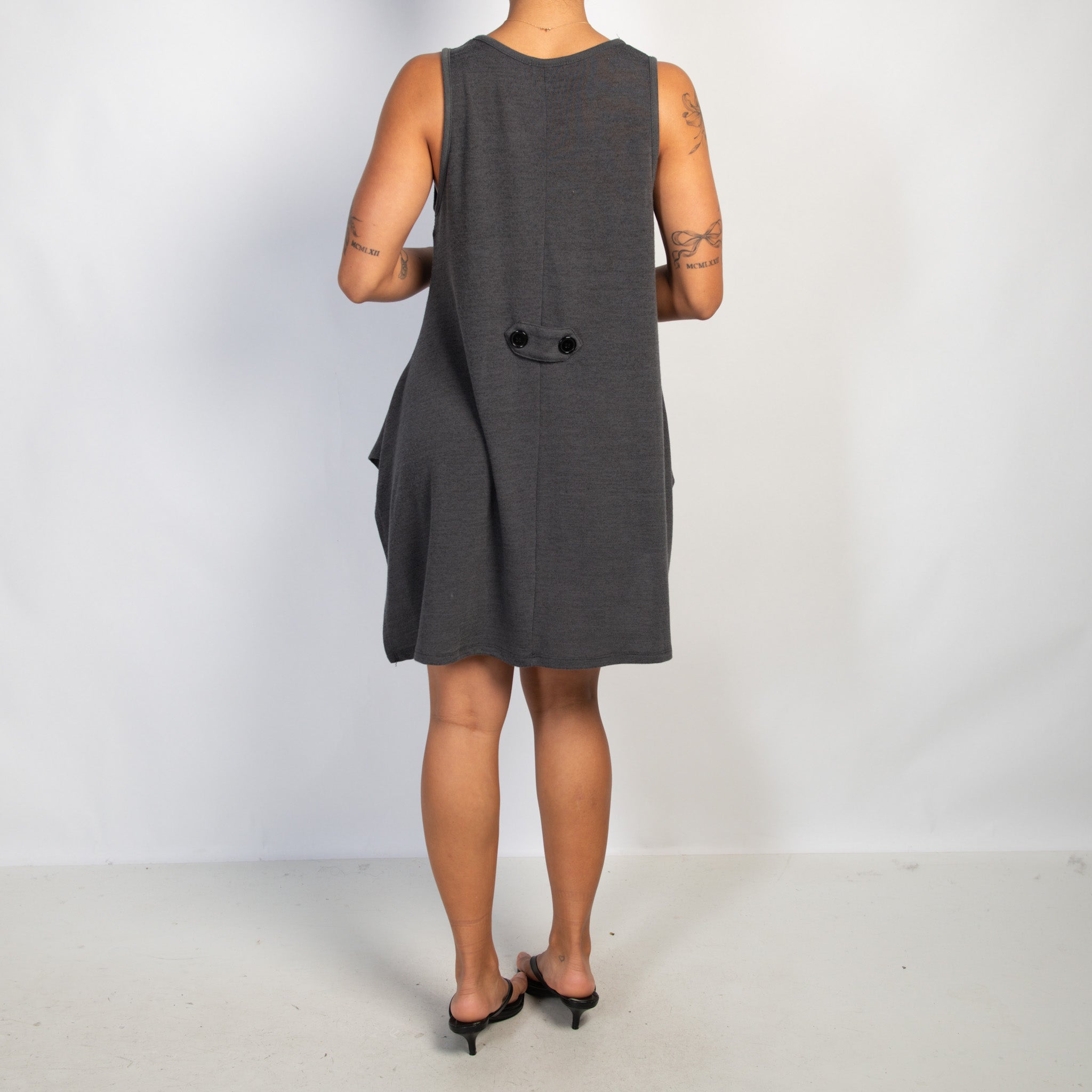 CHARCOAL TUNIC DRESS