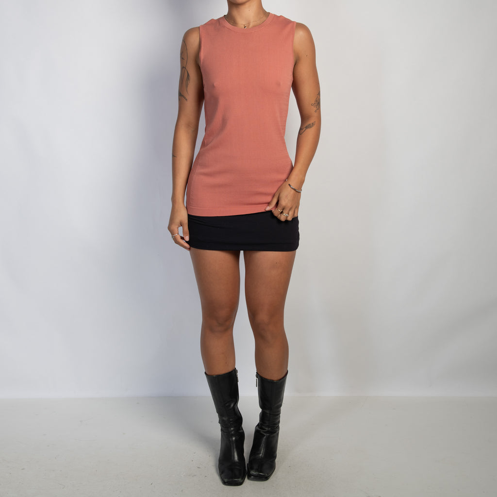 PINK KNIT VEST TOP