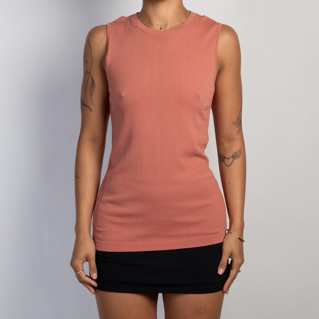PINK KNIT VEST TOP