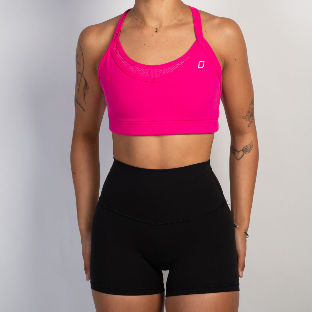 PINK LAYERED SPORTS BRA
