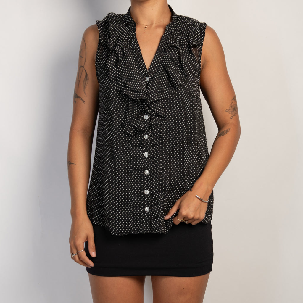 BLACK POLKA DOT BLOUSE