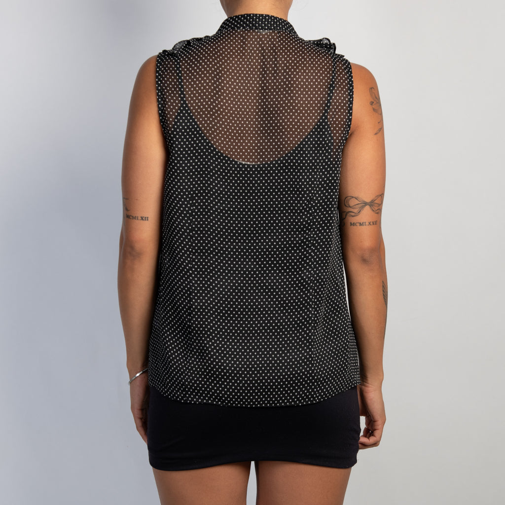 BLACK POLKA DOT BLOUSE