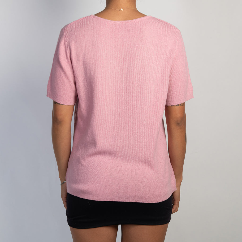 PINK KNIT TSHIRT