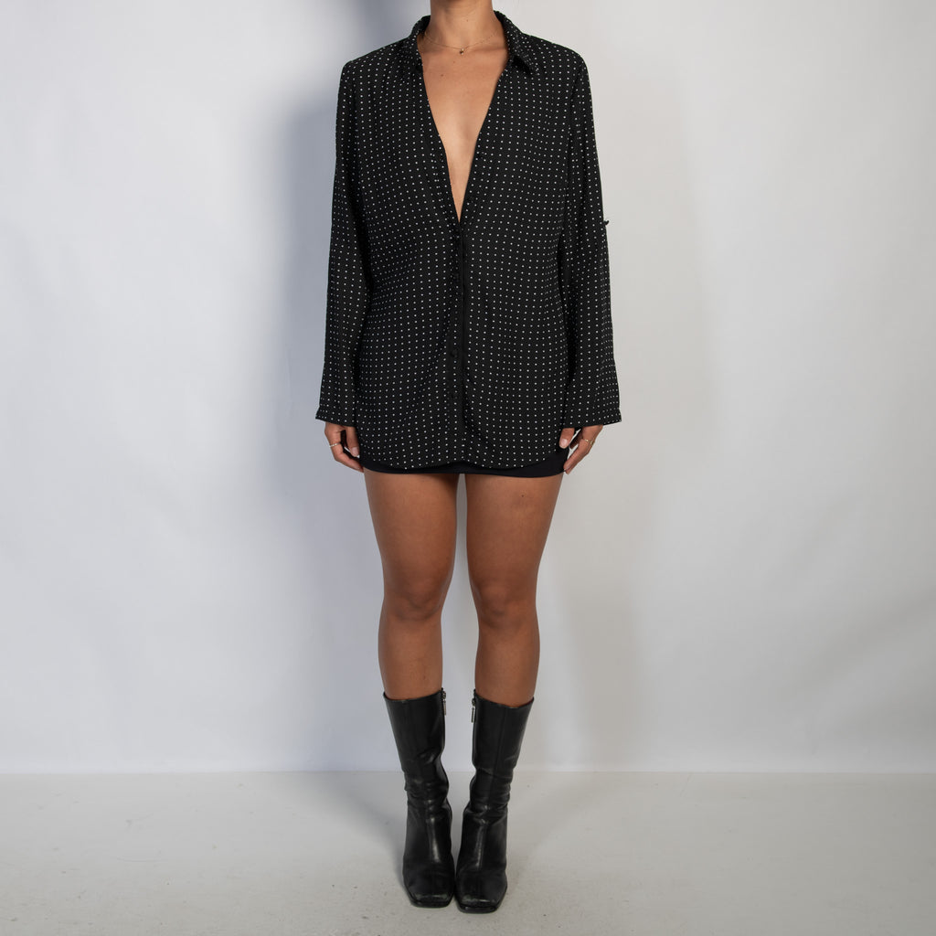 SHEER POLKA DOT BLOUSE