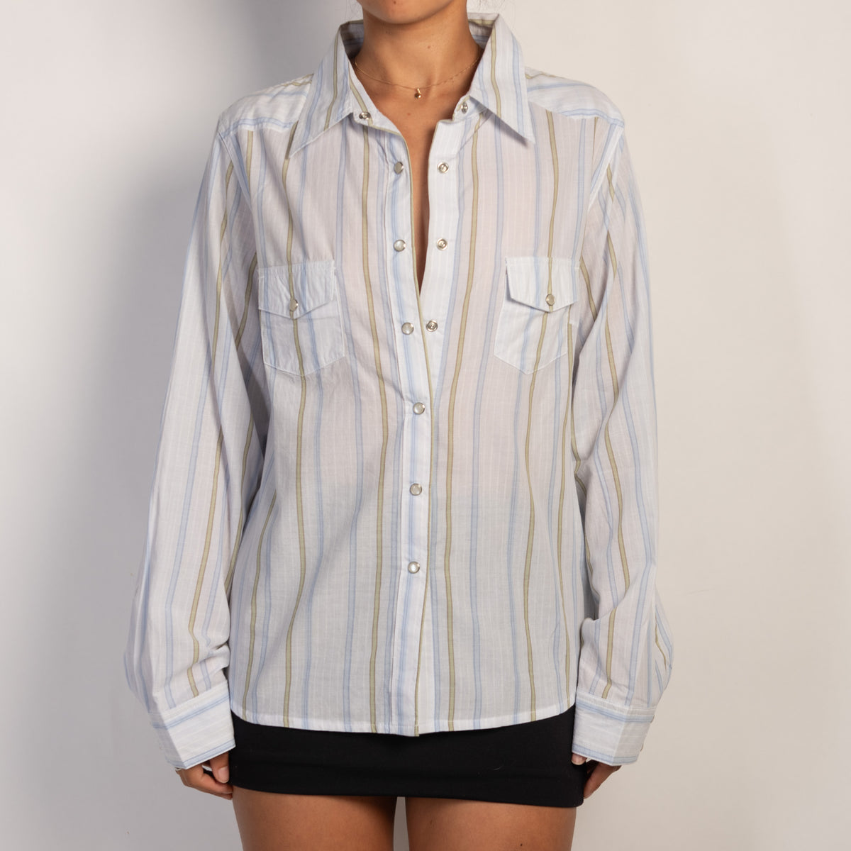 STRIPE COTTON BLOUSE