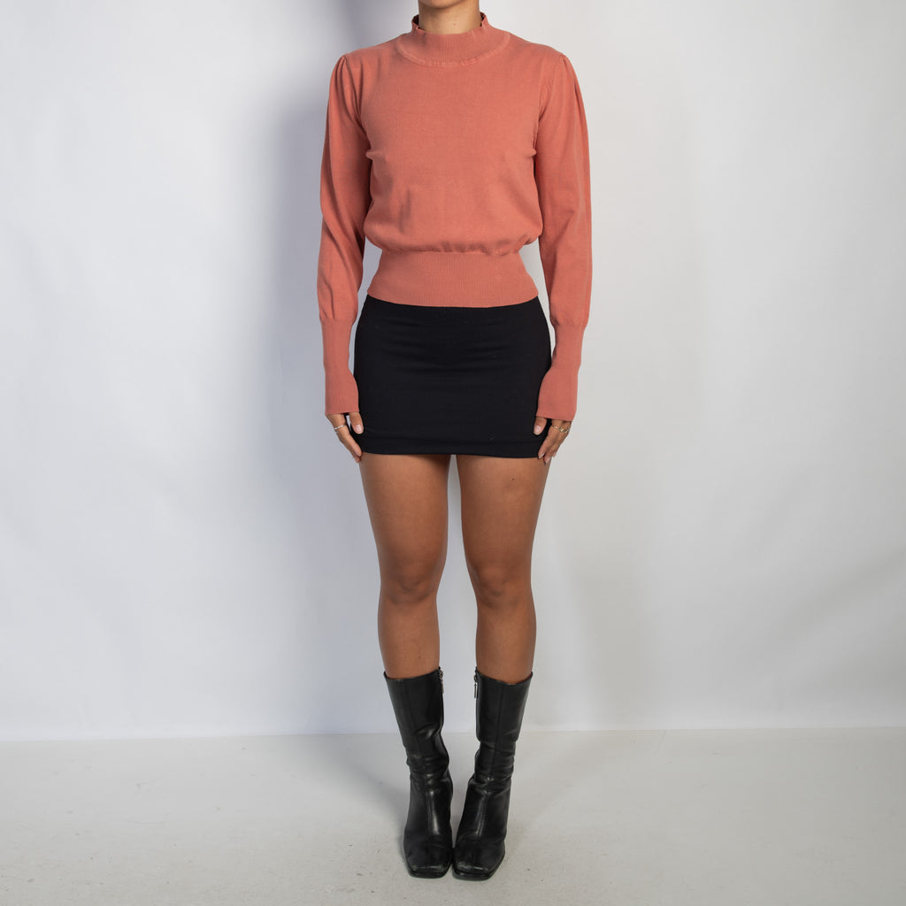 PINK KNIT LONG SLEEVE TOP