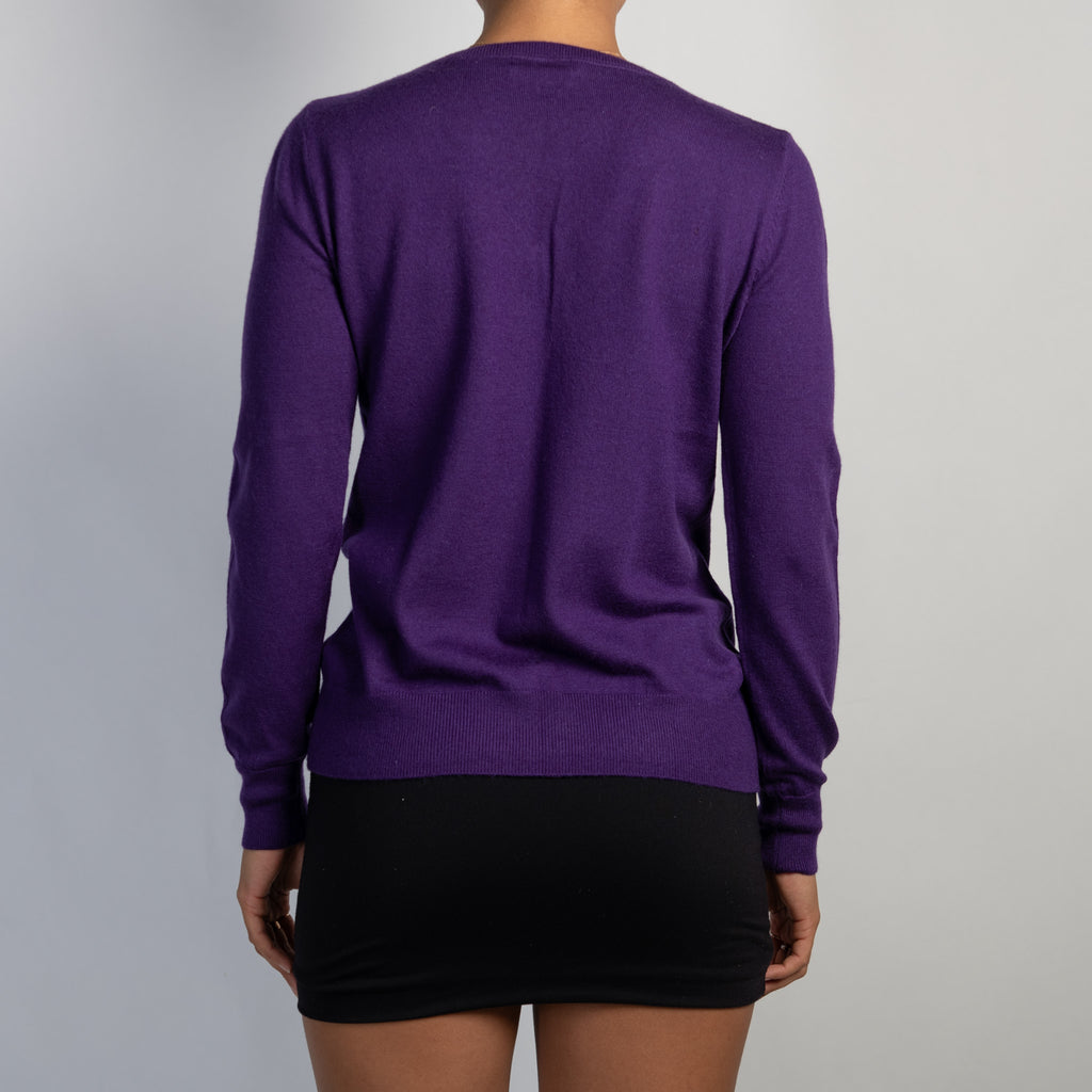 PURPLE WOOL KNIT TOP