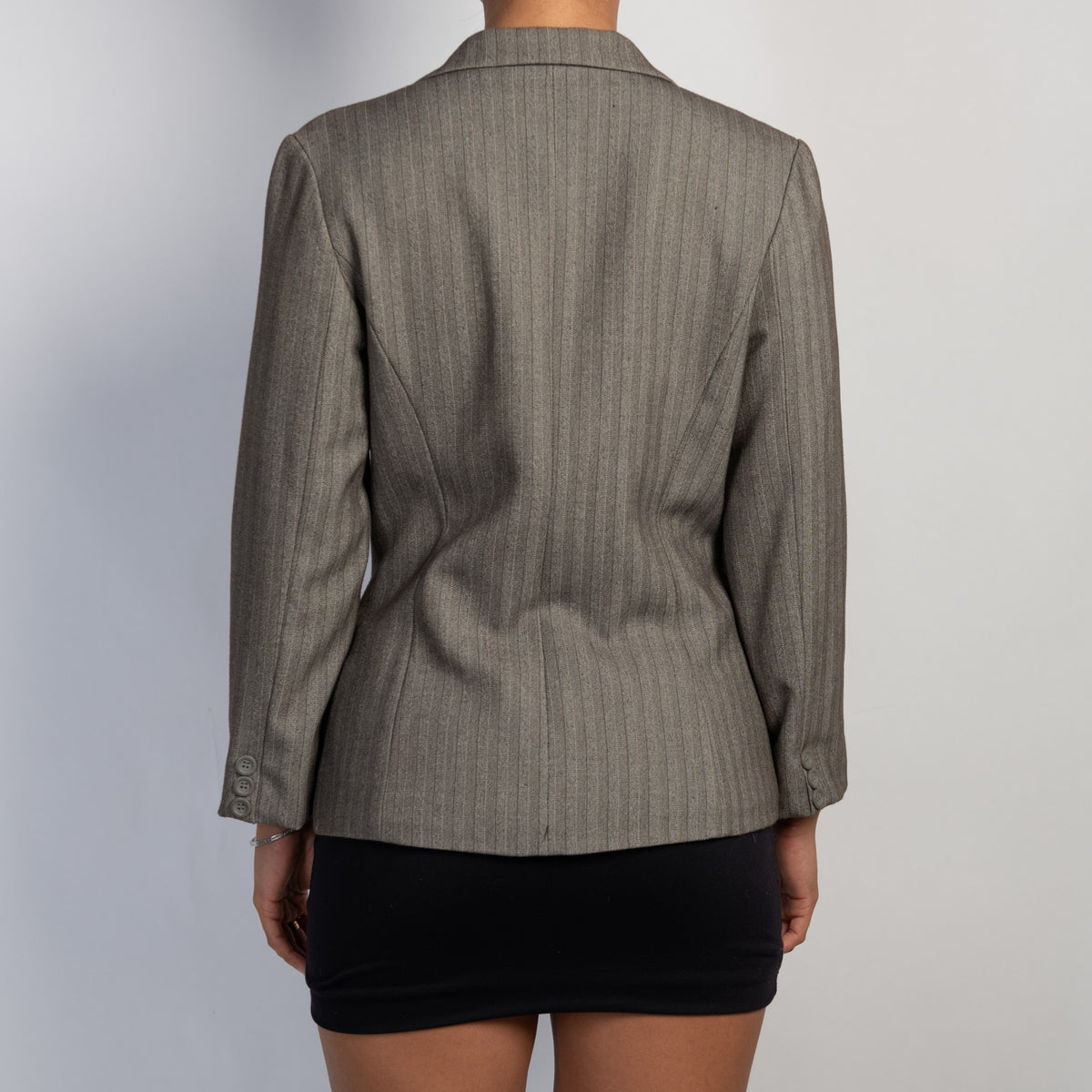GREY PINSTRIPE BLAZER
