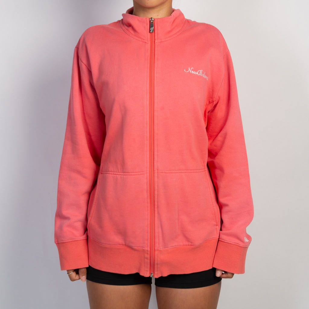 BRIGHT CORAL FLEECE JACKET