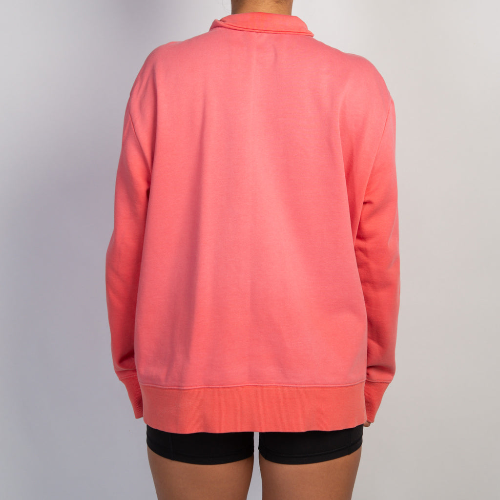 BRIGHT CORAL FLEECE JACKET
