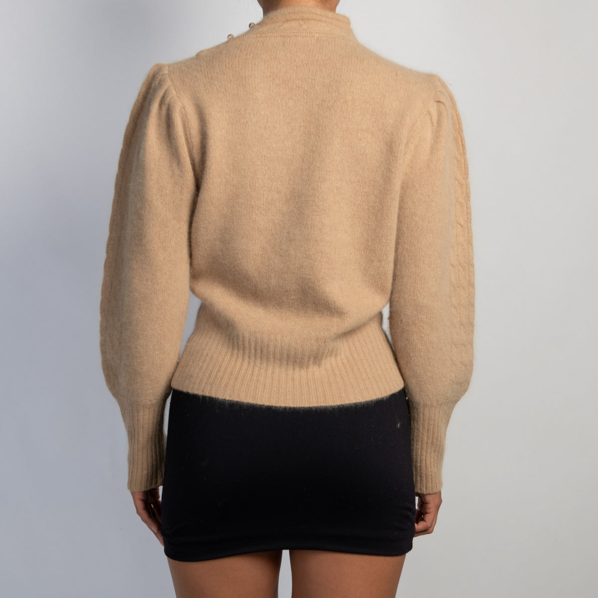 TAN WOOL KNIT SWEATER