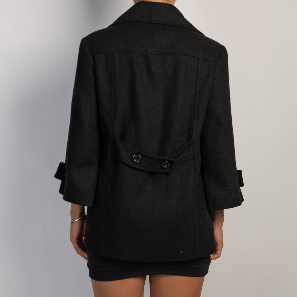 BLACK WOOL COAT