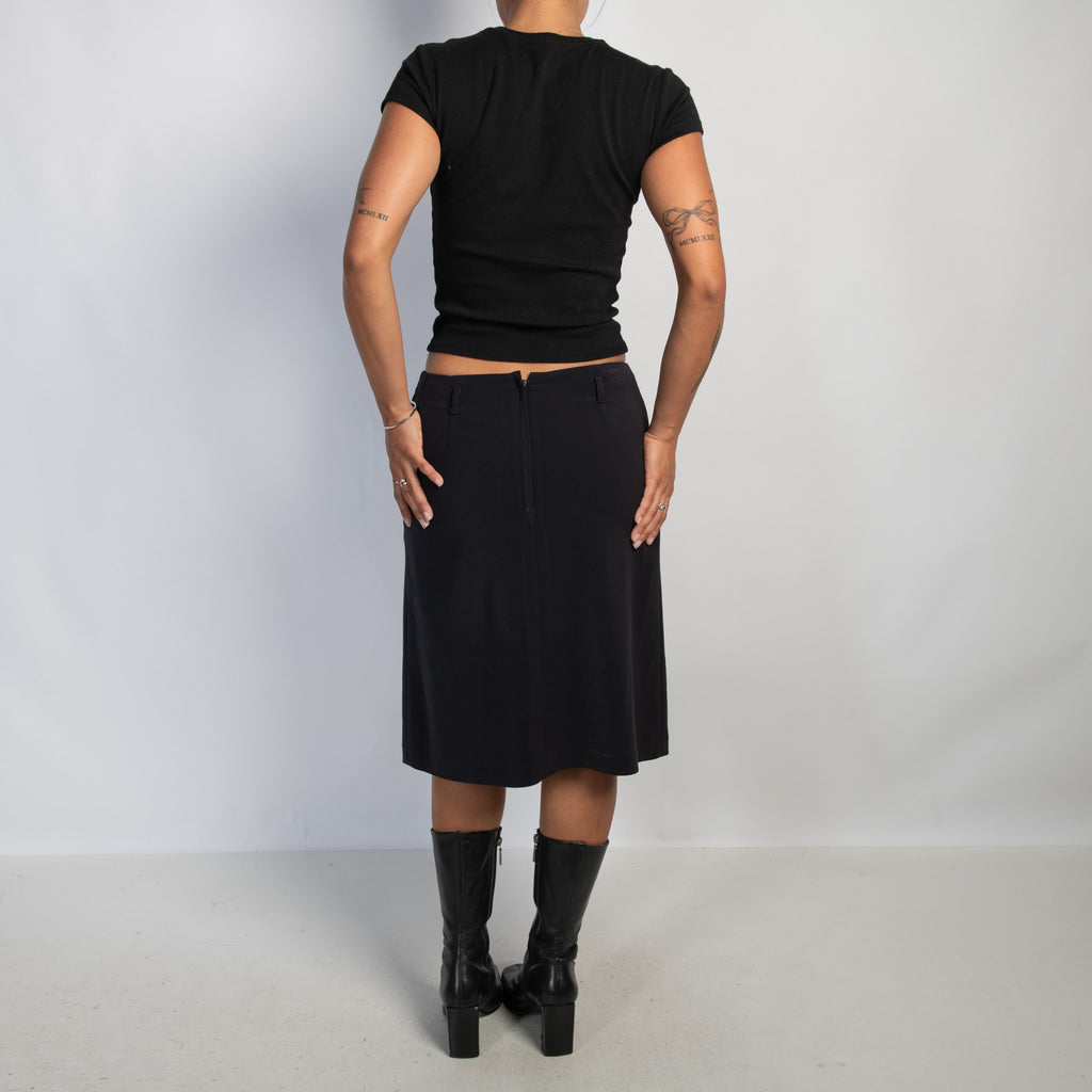 BLACK MIDI SKIRT