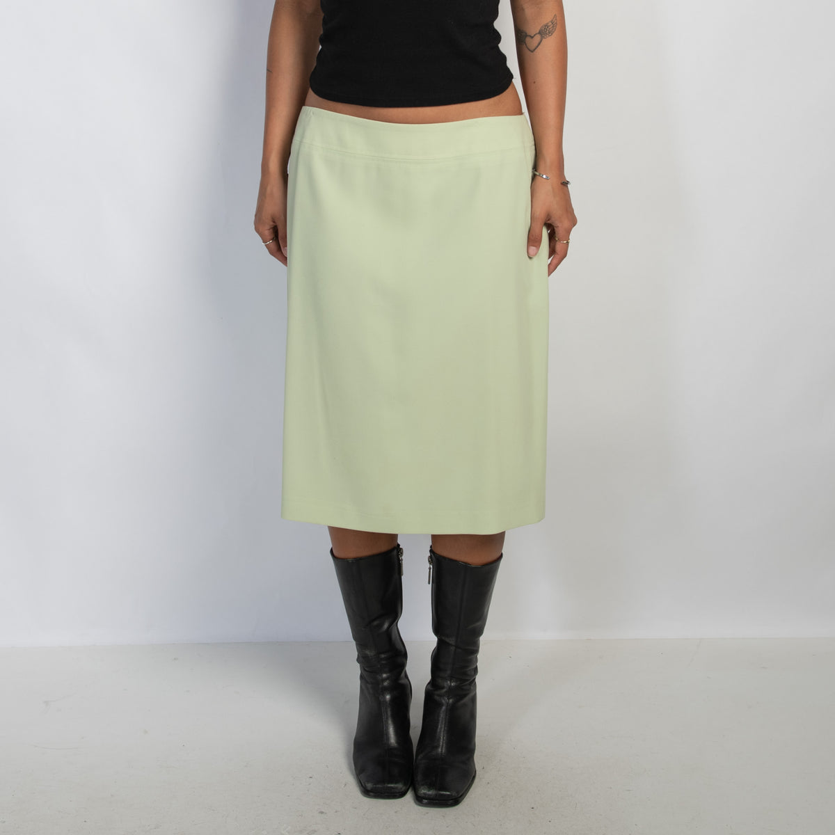 GREEN MIDI SKIRT