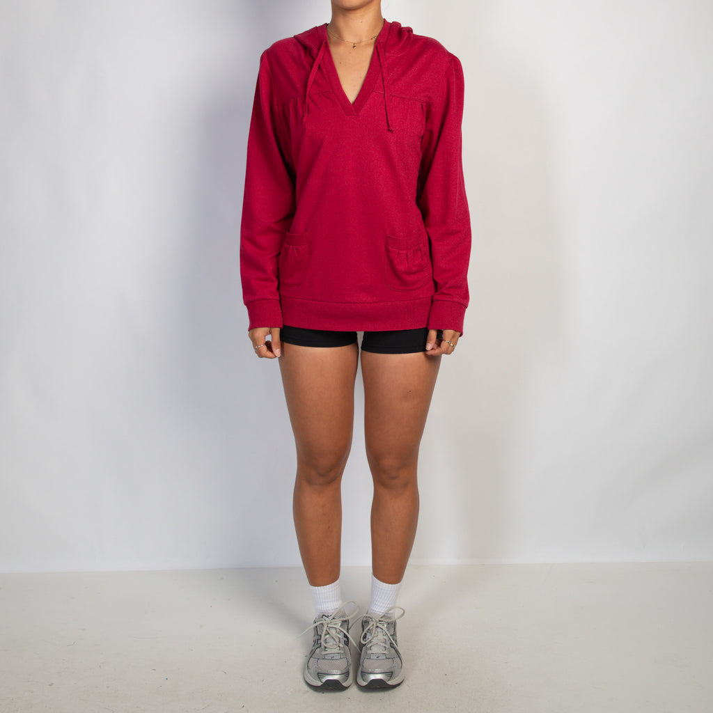 RASPBERRY HOODED TOP