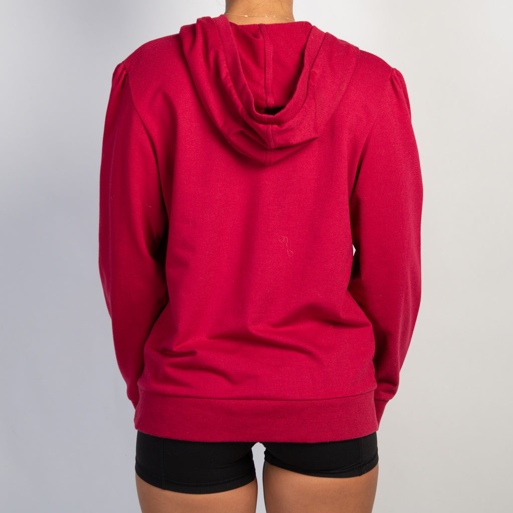 RASPBERRY HOODED TOP