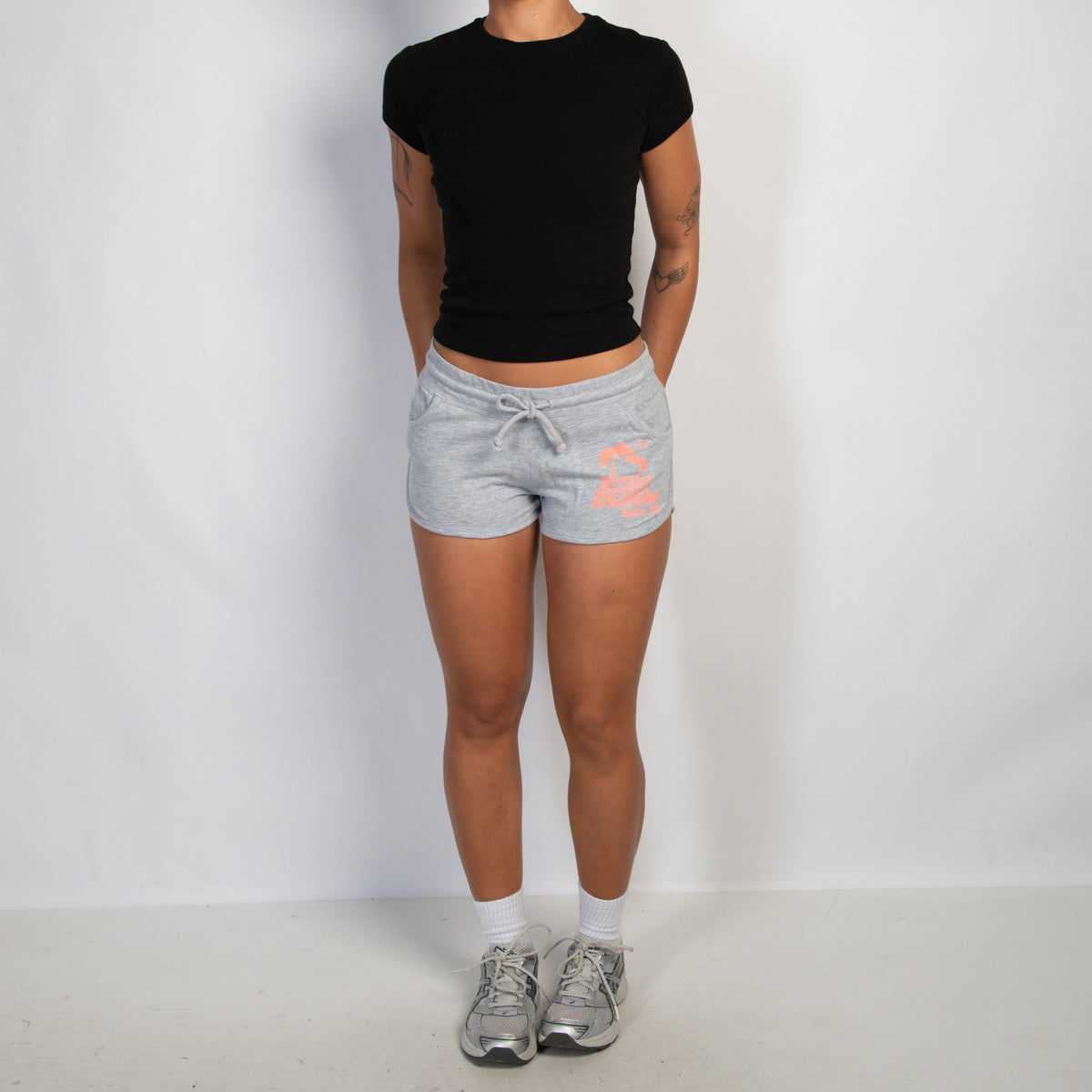 GREY COTTON SHORTS
