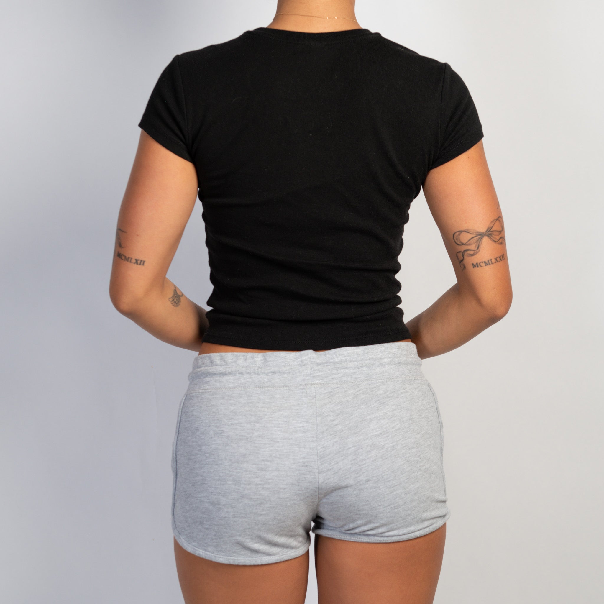 GREY COTTON SHORTS