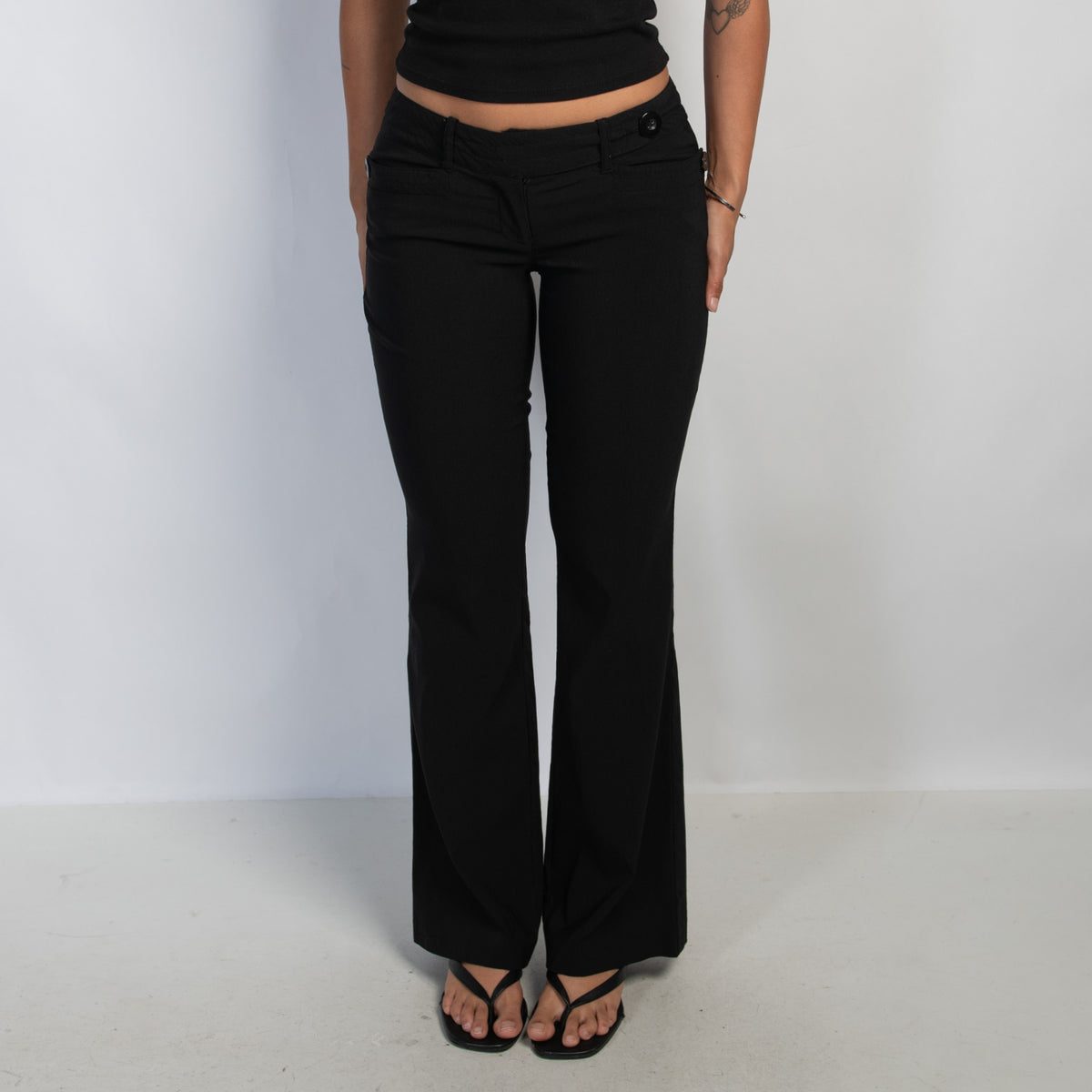 BLACK BOOTCUT PANTS