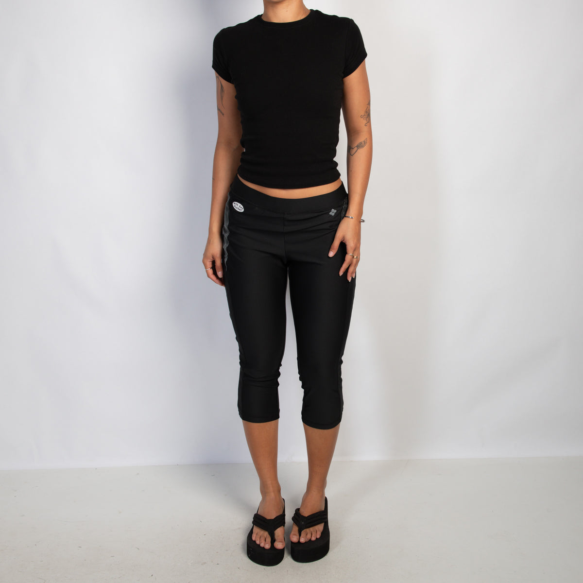 BLACK CROP TIGHTS