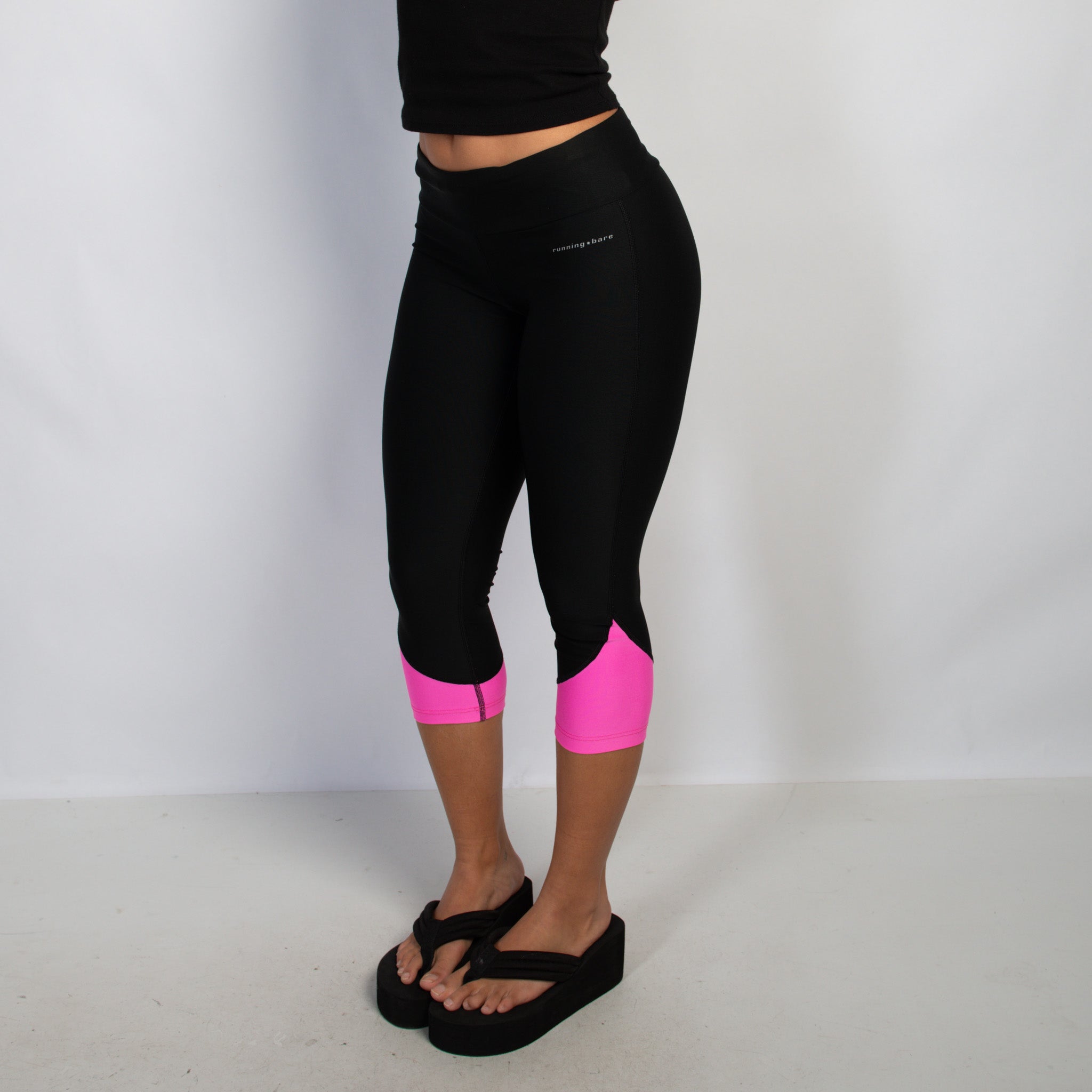 PINK ACCENT CROP TIGHTS