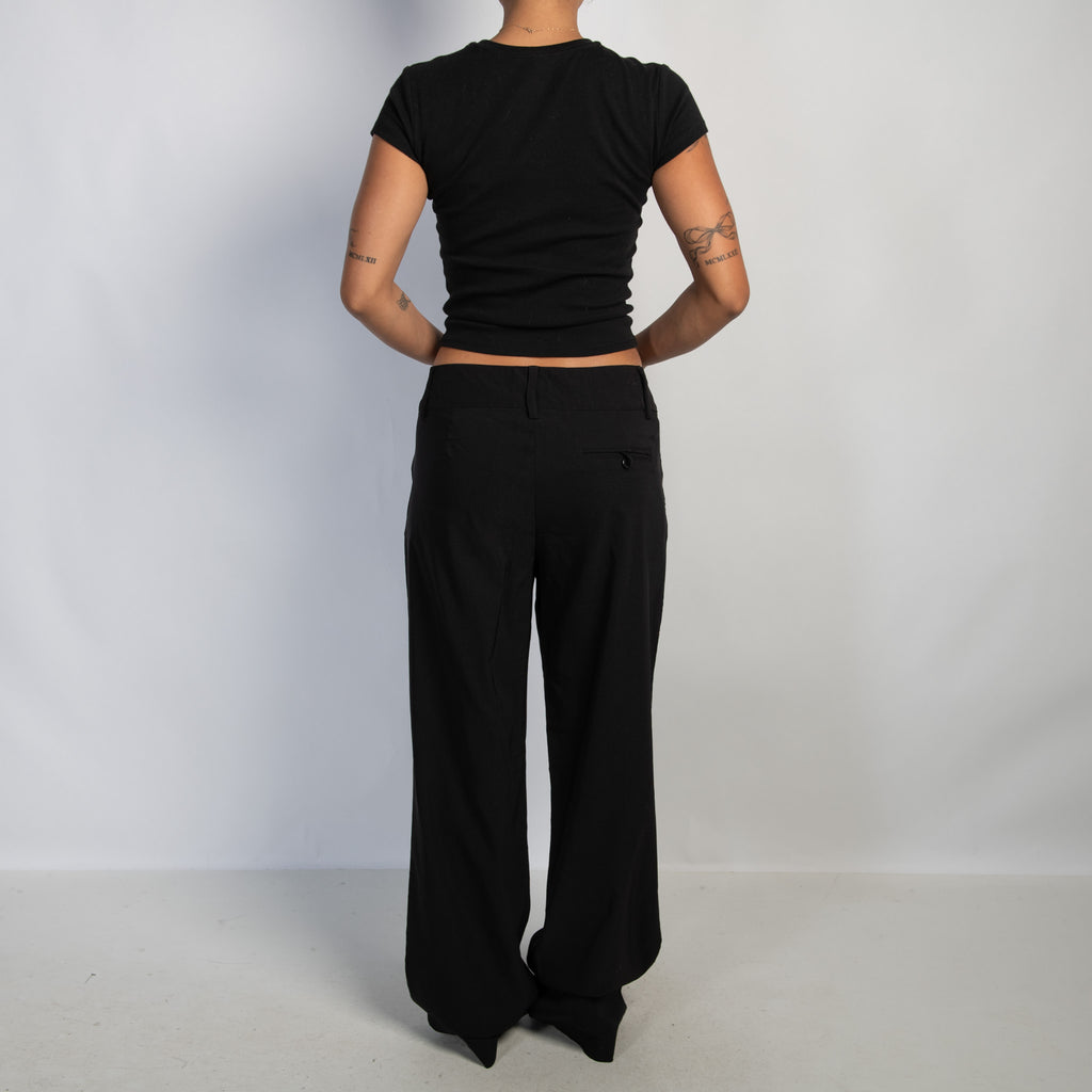 BLACK WIDE LEG PANTS