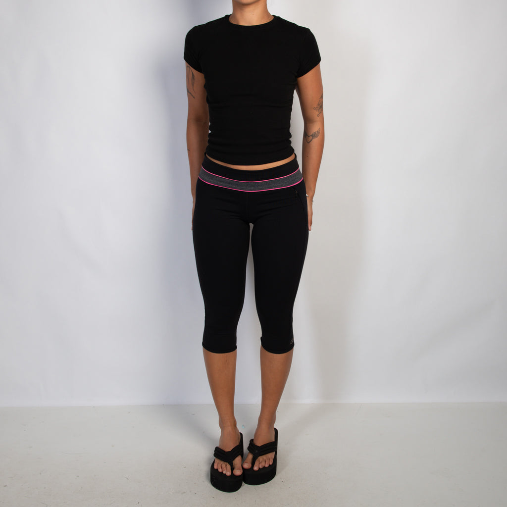 PINK ACCENT CROP TIGHTS