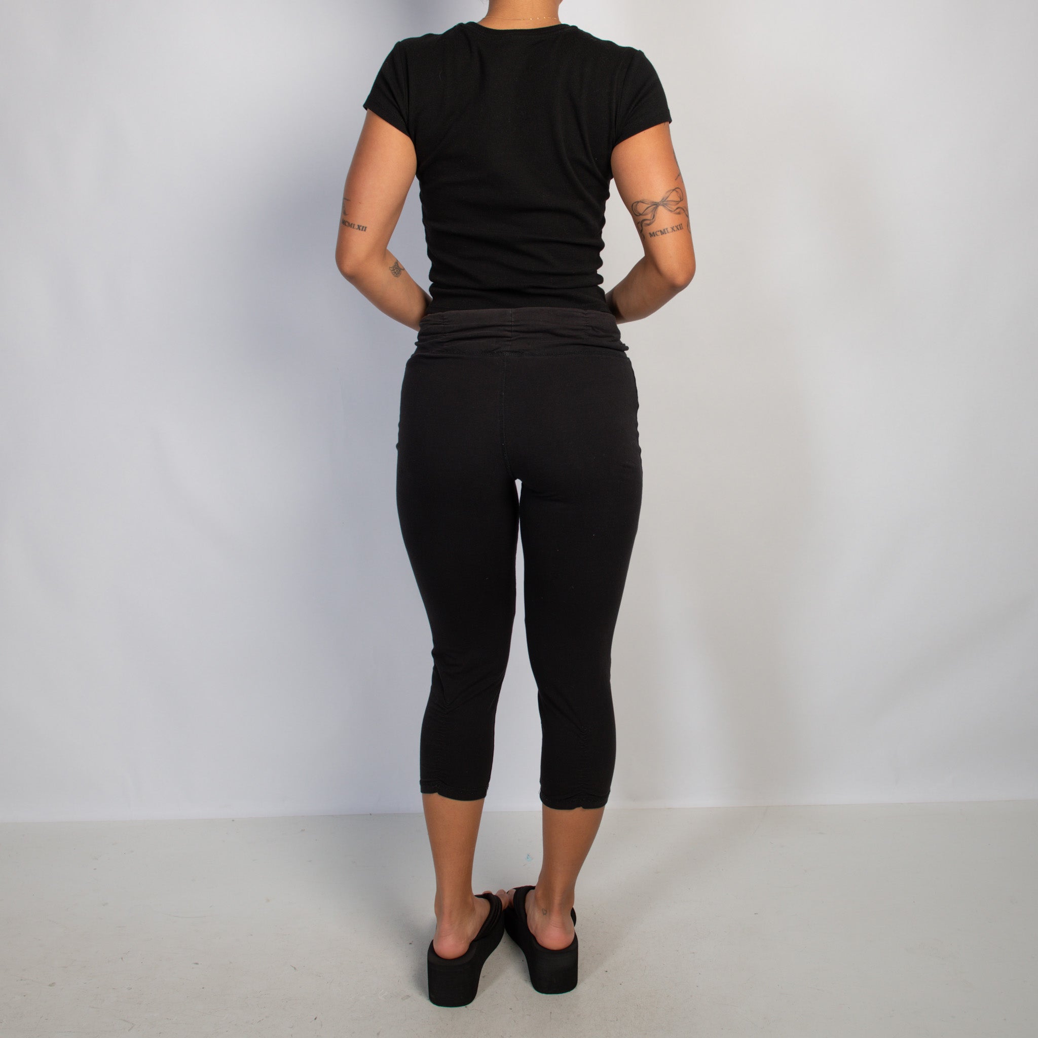BLACK COTTON TIGHTS