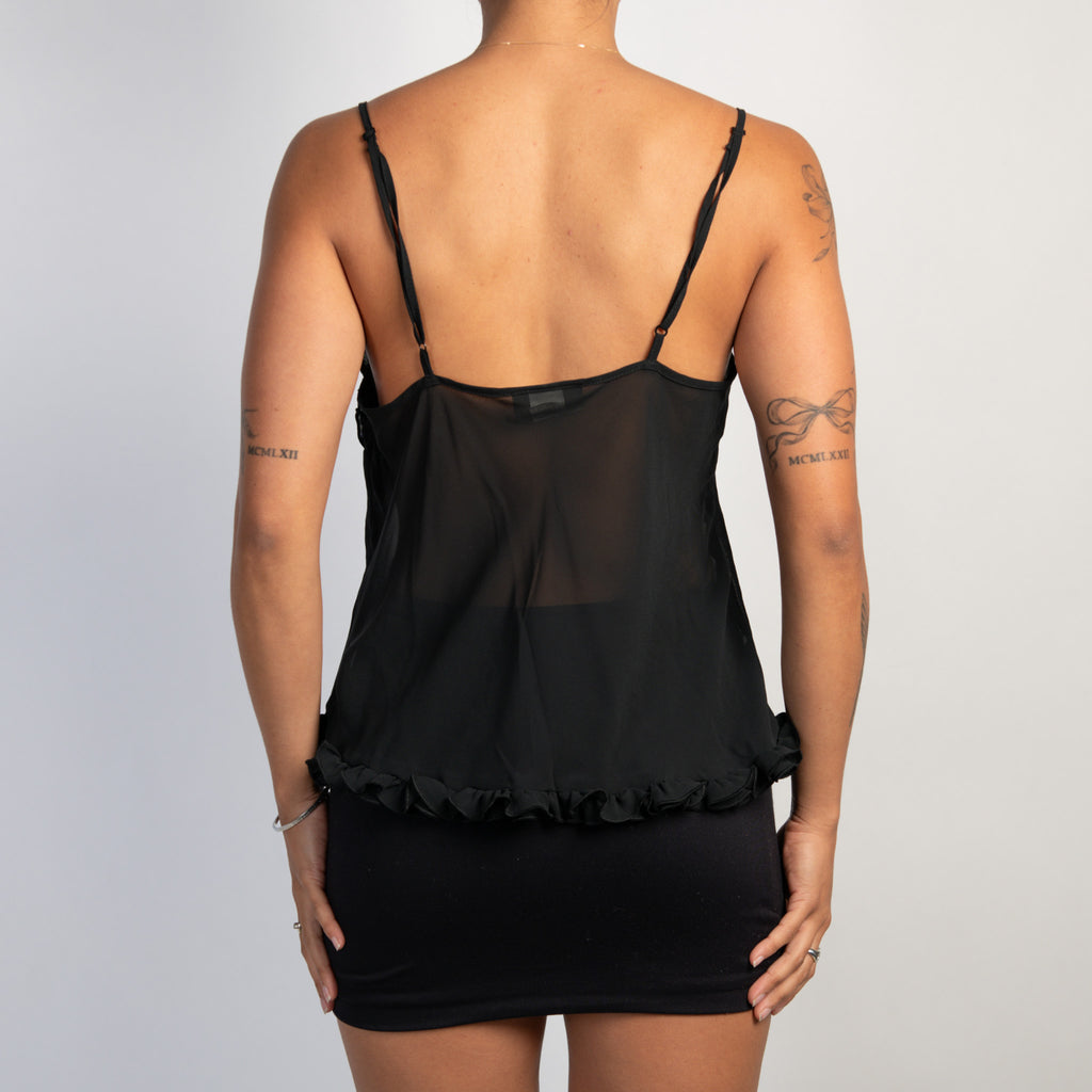 BLACK SHEER CAMISOLE