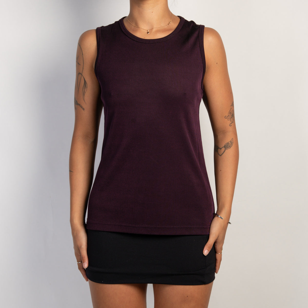 DEEP PURPLE SLEEVELESS TOP