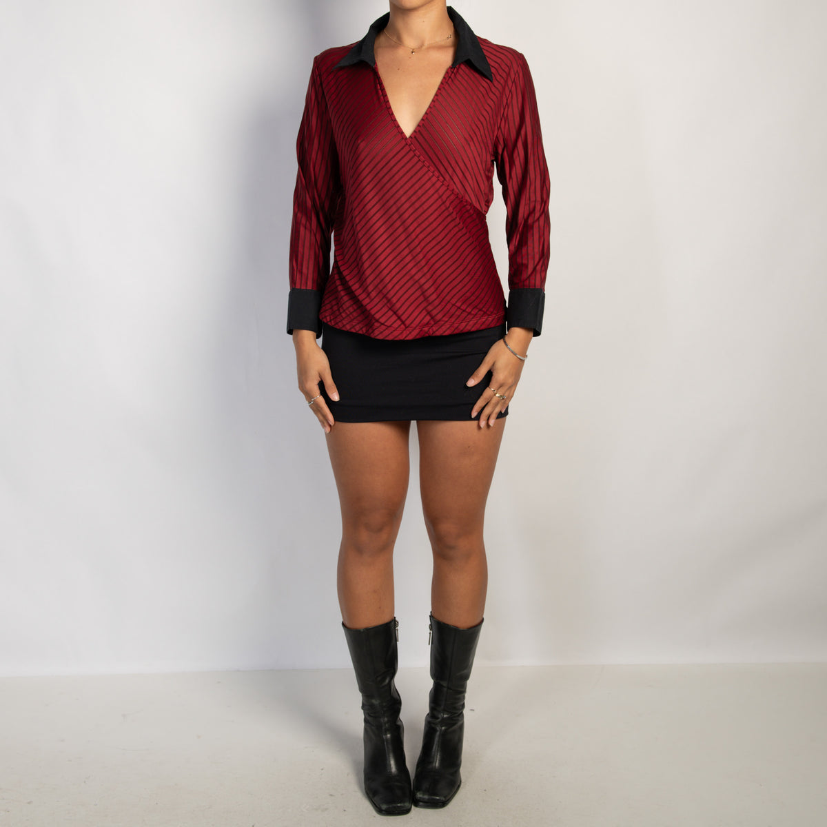 RED STRIPE BLOUSE