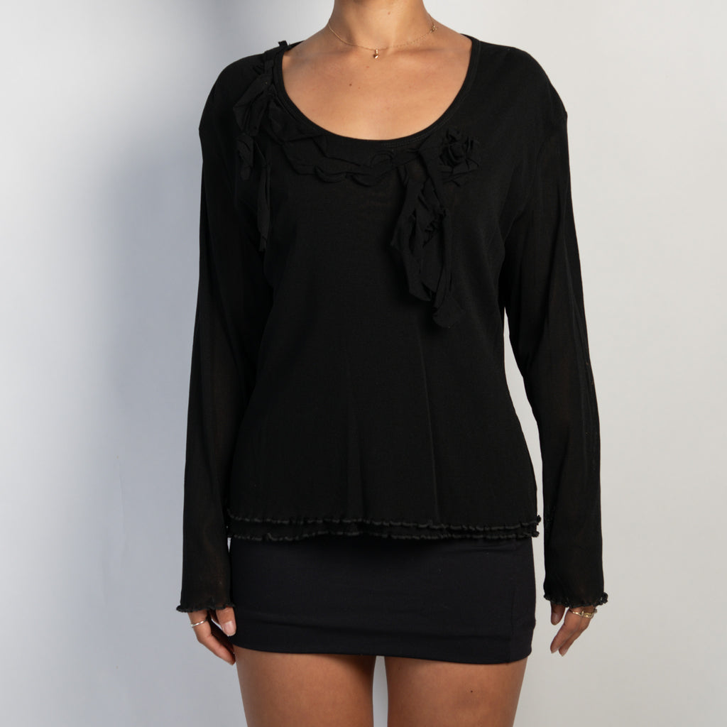 MESH LONG SLEEVE TOP
