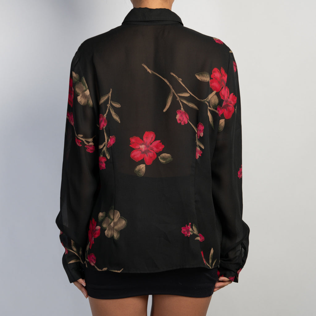 SHEER FLORAL BLOUSE