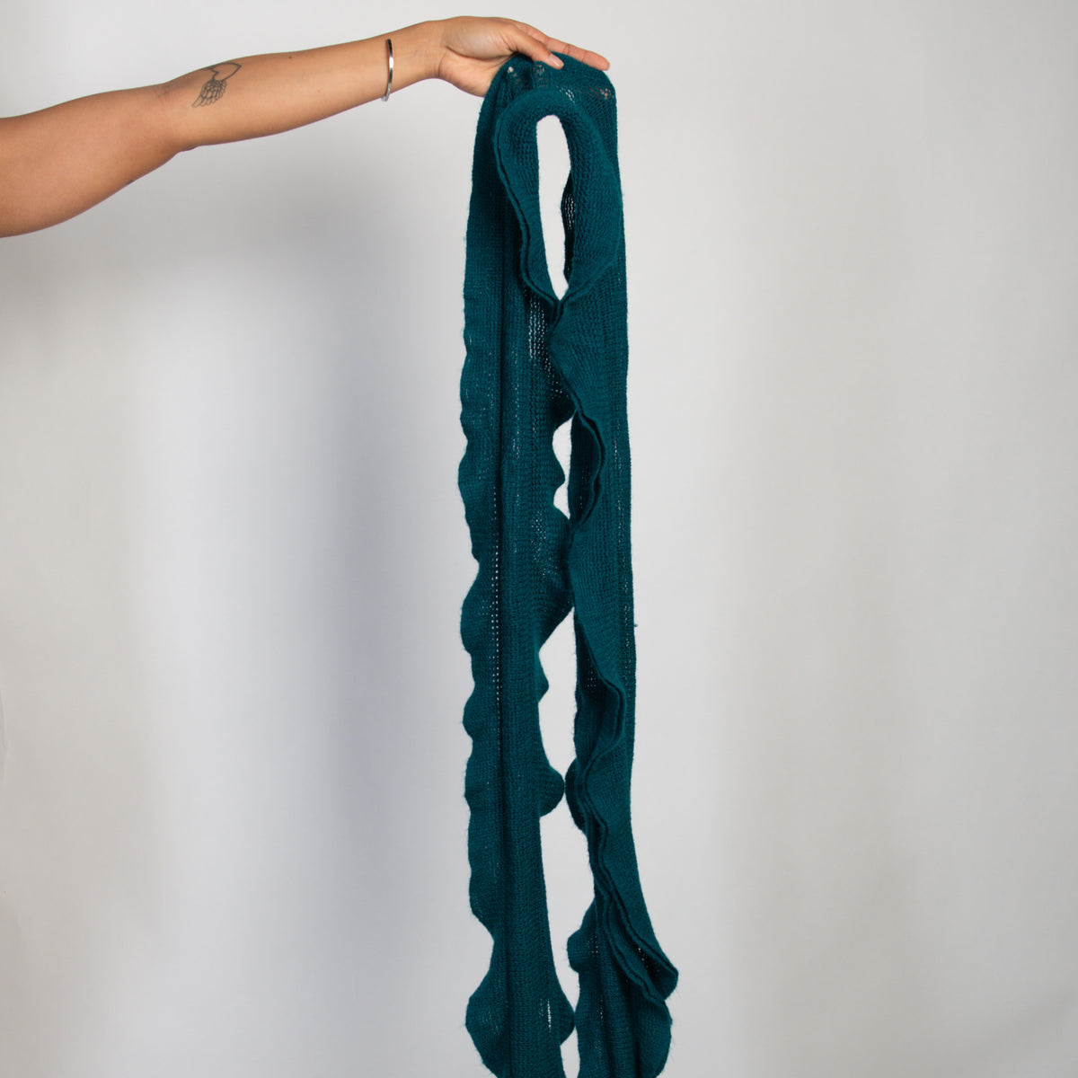 TEAL RUFFLE SCARF