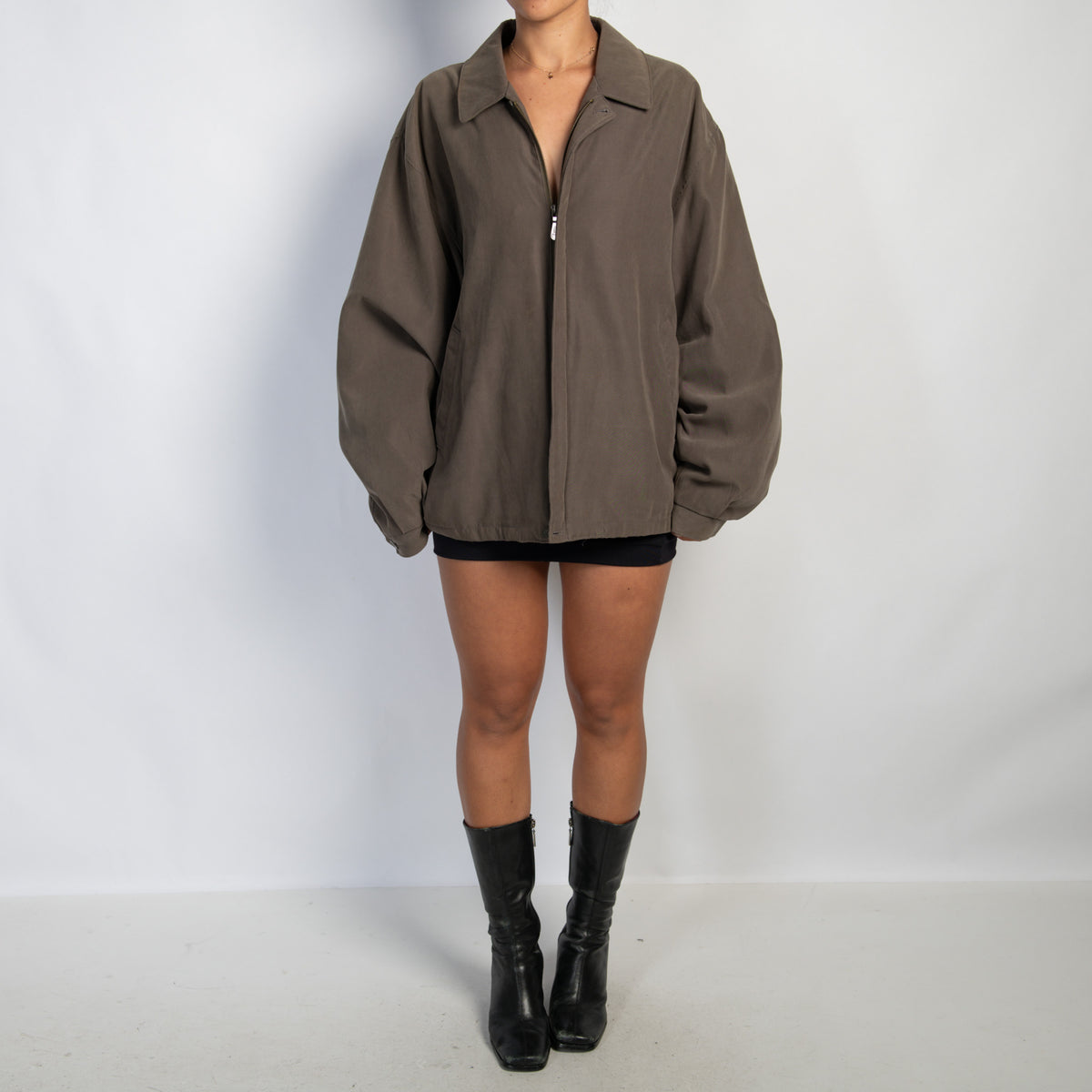 BROWN HARRINGTON JACKET