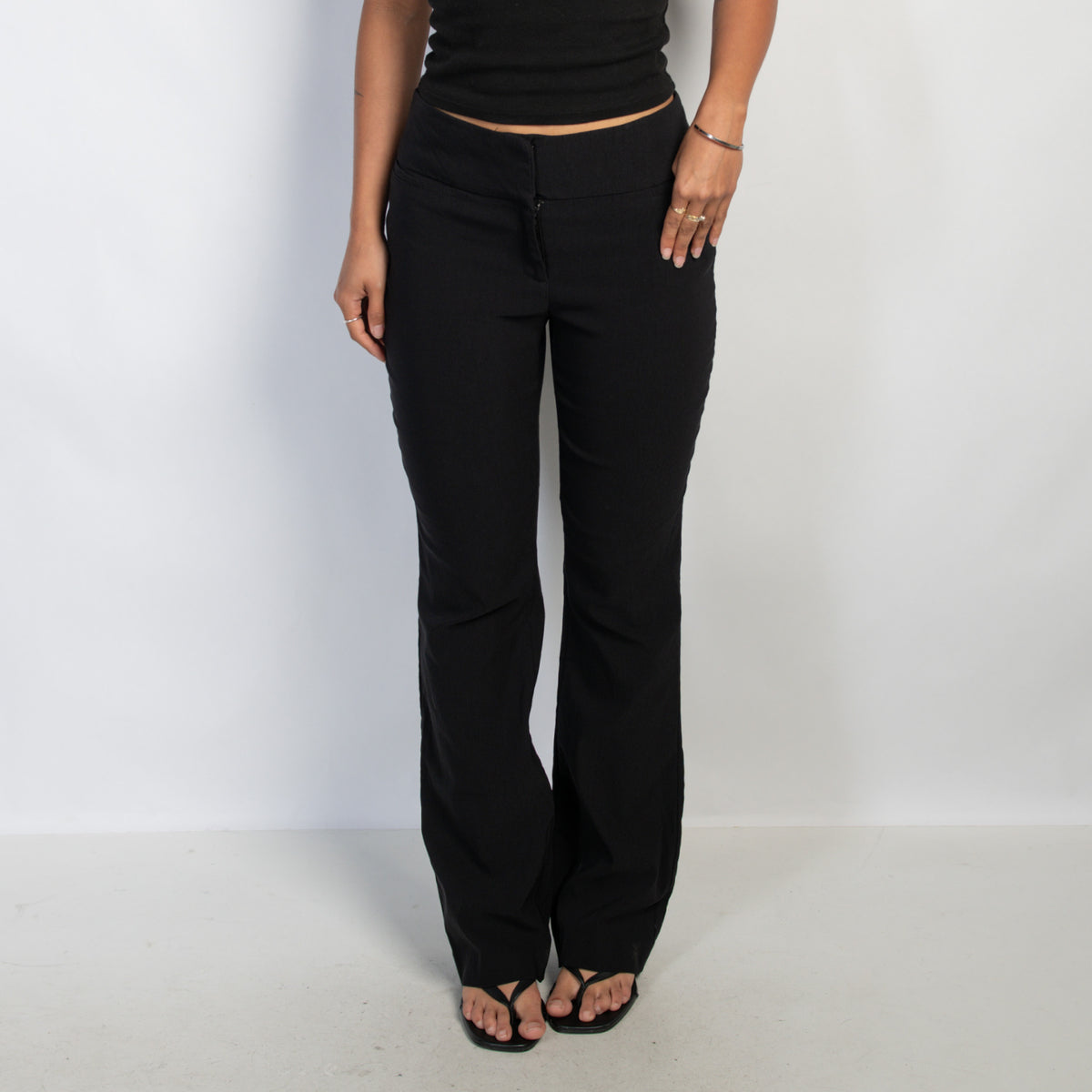 BLACK BOOTCUT PANTS