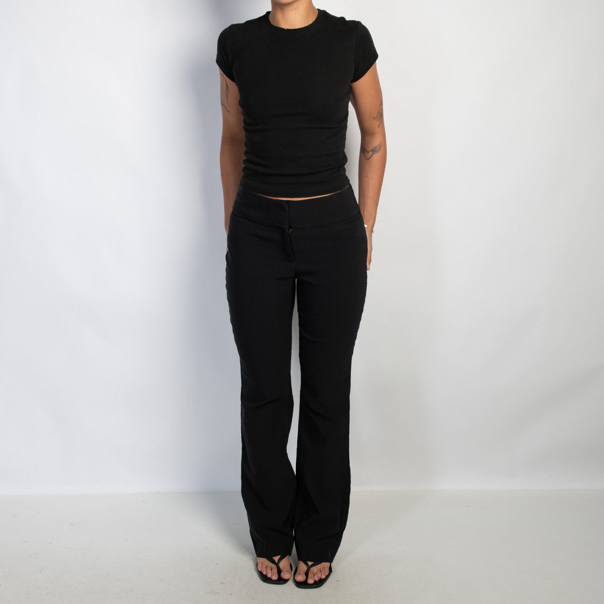 BLACK BOOTCUT PANTS