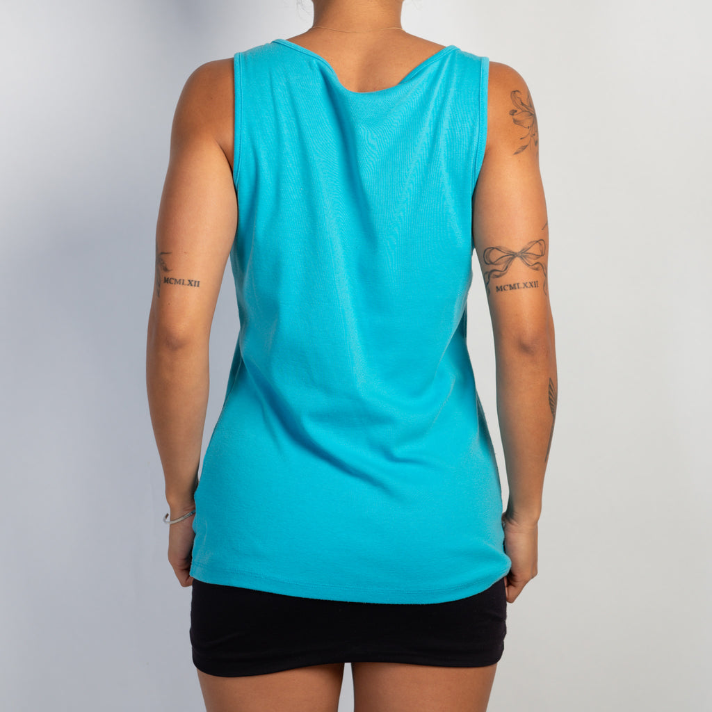 BLUE COTTON TANK TOP